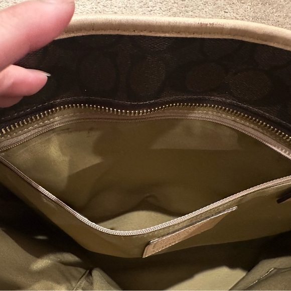 “Preloved” Coach Brown and Tan Signature Tote Bag - Picture 6 of 7